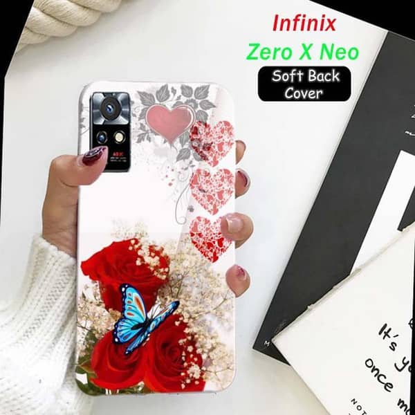 Infinix Zero X Neo Back Cover – Floral Design Soft Silicone Case