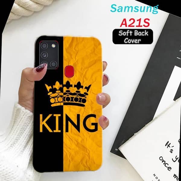 Back Cover for Samsung A21s: King Design Soft Silicone Case