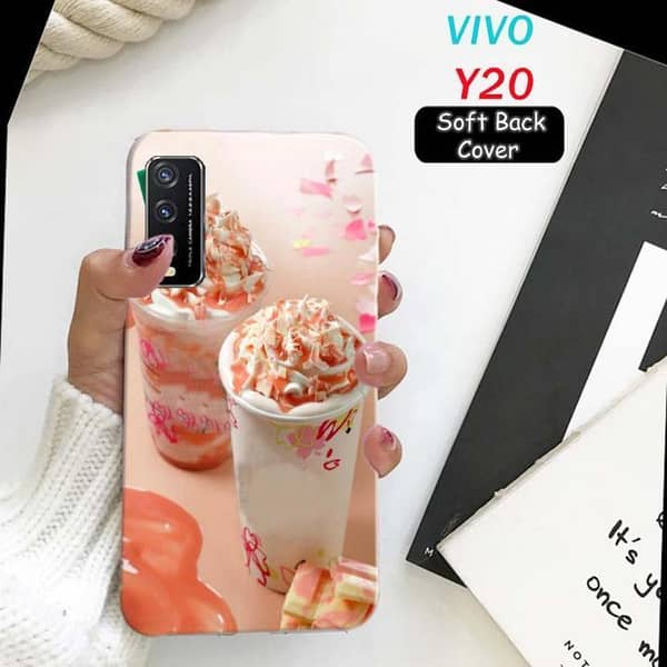 Vivo Y20 Back Cover - Ice Cream Design Soft Silicone Case
