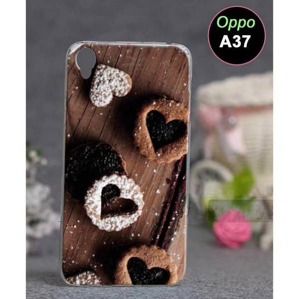 Oppo A37 Back Cover, Chocolate Design: Soft Silicone Case