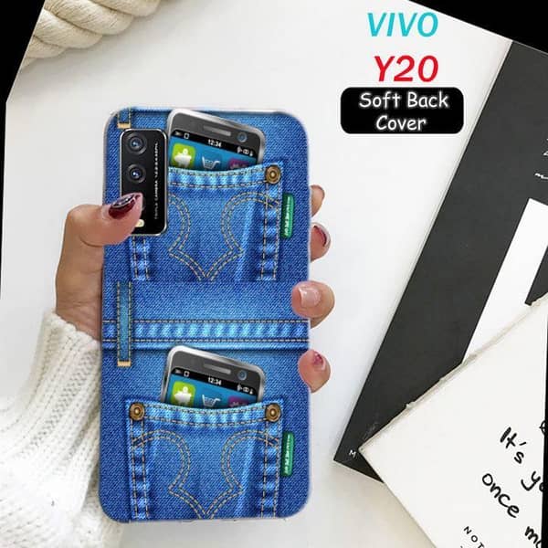 Vivo Y20 Back Cover - Print Design Soft Silicone Case