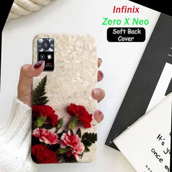 Infinix Zero X Neo Back Cover – Floral Soft Silicone Case