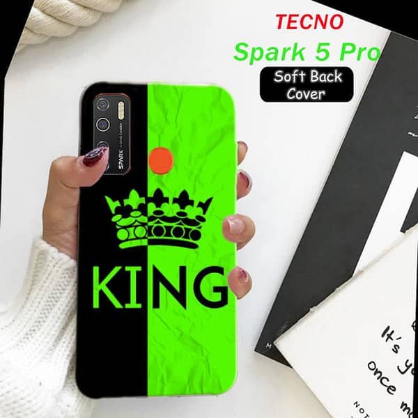 Tecno Spark 5 Pro Back Cover — King Design Soft Silicone Case