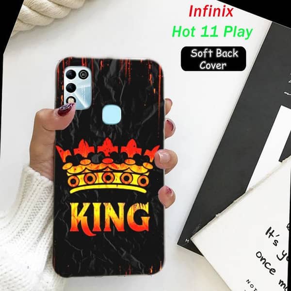 Infinix Hot 11 Play Back Cover | Soft Silicone Case with Boys Design