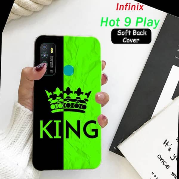Infinix Hot 9 Play Back Cover – King Design Soft Silicone Case