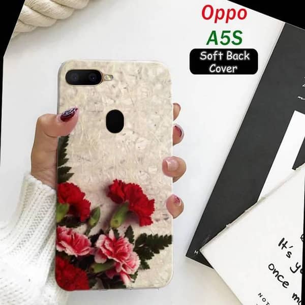 Oppo A5S Floral Design Soft Silicone Back Cover
