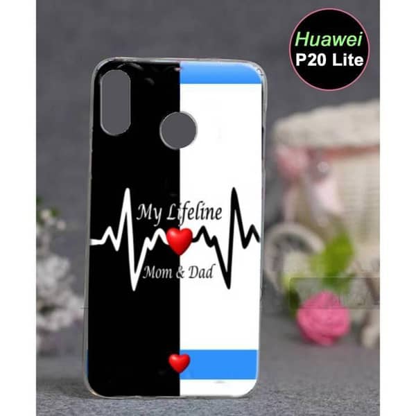 Huawei P20 Lite Back Cover - Mom Dad Design Soft Silicone Case