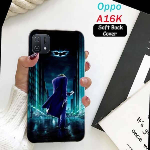 Oppo A16K Back Cover: Soft Silicone Case with Joker Design