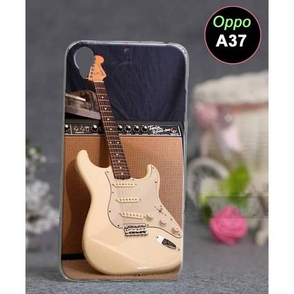 Oppo A37 Back Cover: Guitar Design Soft Silicone Case