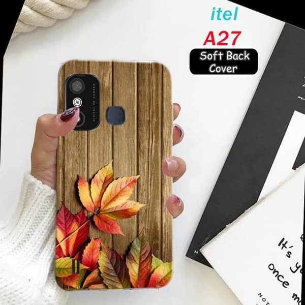 Itel A27 Back Cover — Print Design Soft Silicone Case
