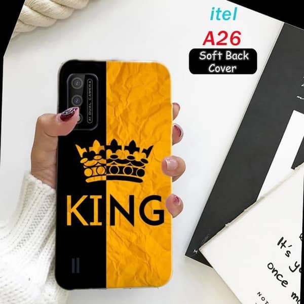 Itel A26 Back Cover: King Design Soft Silicone Case