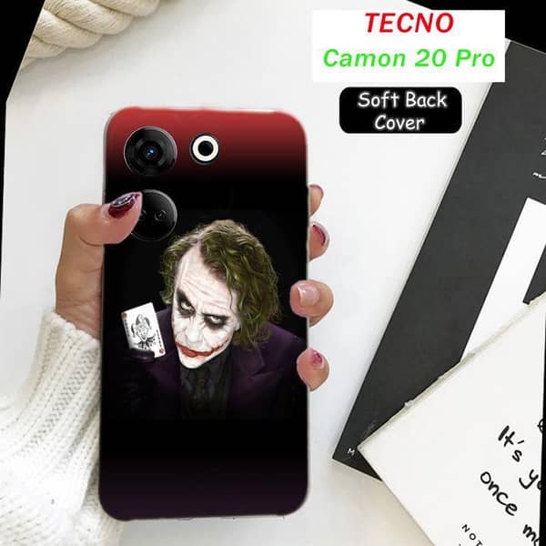 Tecno Camon 20 Pro Back Cover: Joker Design Soft Silicone Case