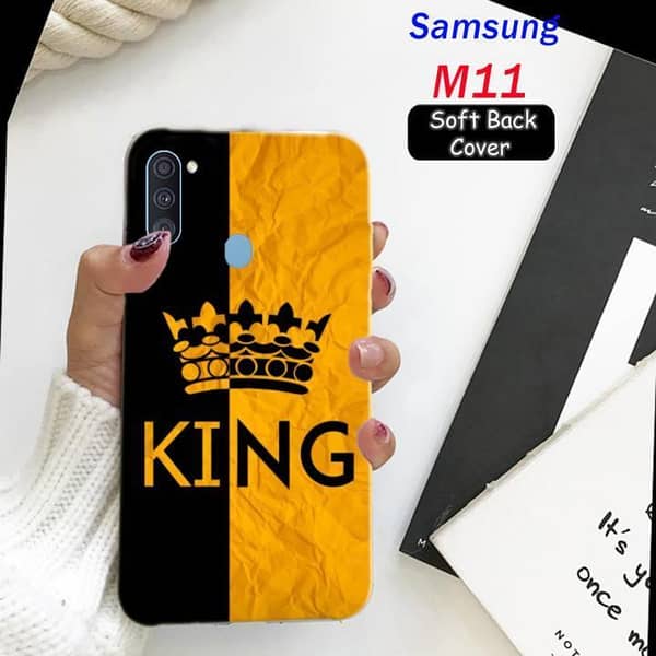 King Design Soft Silicone Back Cover for Samsung M11