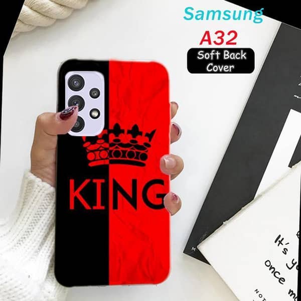 Samsung A32 Back Cover by King Design: Soft Silicone Case