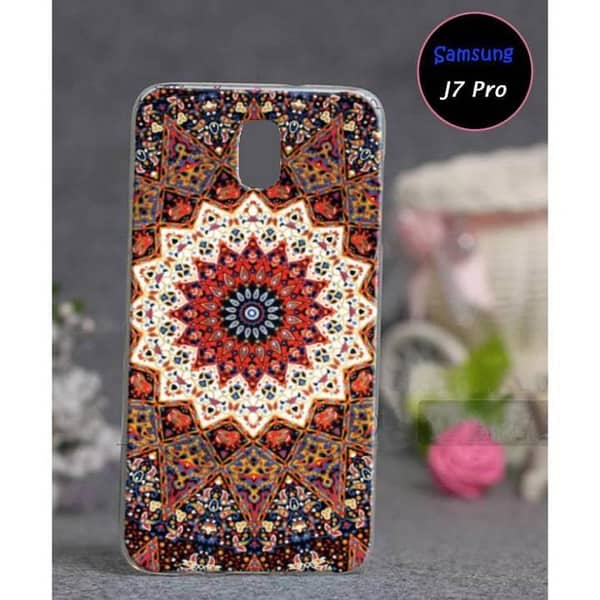 Samsung J7 Pro Floral Print Soft Silicone Back Cover