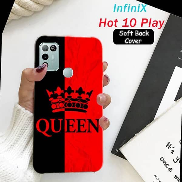 Infinix Hot 10 Play Back Cover – Queen Design Soft Silicone Case