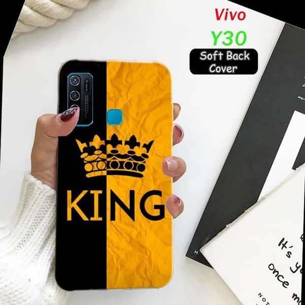 Vivo Y30 Back Cover: King Design Soft Silicone Case