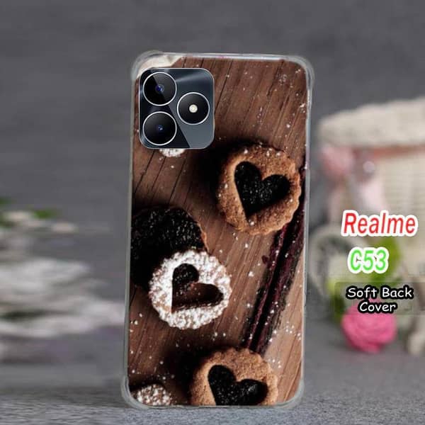 Realme C53 Back Cover - Chocolate Design Soft Silicone Case