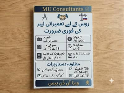 WORK VISA AVAILABLE,