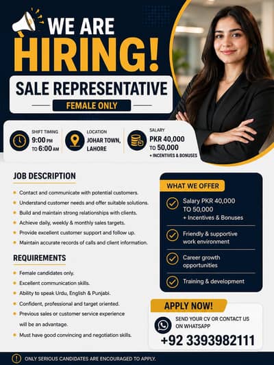 Sale Representative (female)