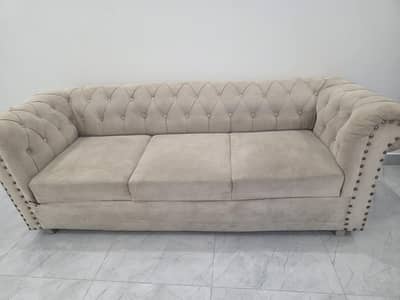 Luxury 6-Seater Chesterfield Sofa Set (3+2+1) – Velvet Tufted Design
