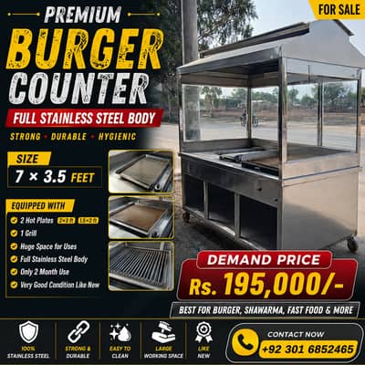 Premium Stainless Steel Burger Counter for Sale | Commercial Fast Food