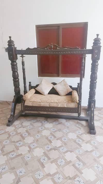 Wooden Jhoola Swing, 2 seater