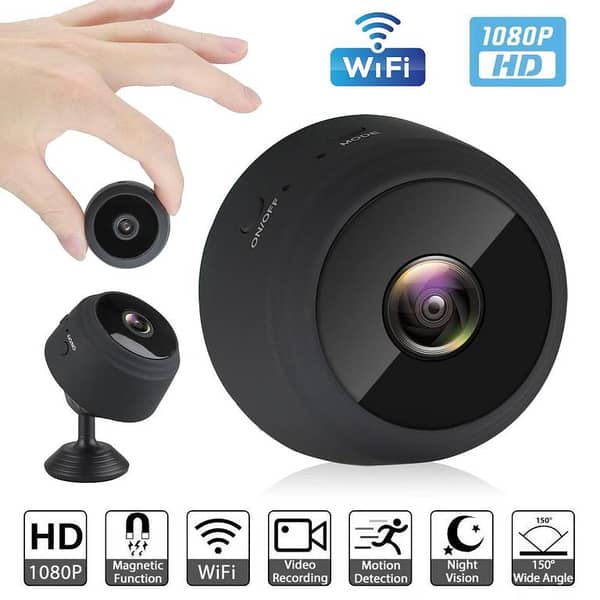 A9 Mini Camera 1080P HD WiFi Wireless Security Camera with Night Vision, Motion Detection & 150° Wide Angle