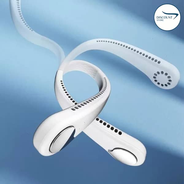 Portable USB Rechargeable Neck Fan – Hands-Free Personal Cooling
