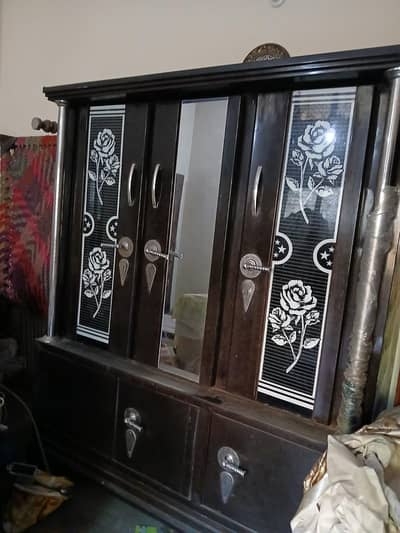 steel 3 door wardrobe