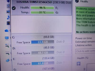 SSD 256 gb , 100 percent health,Rs, 8800