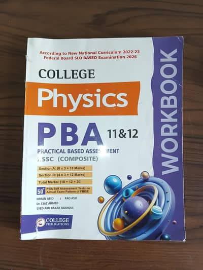 Physics PBA Book 11&12 Used like New Condition 9/10