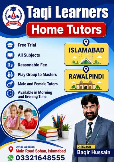 Home Tutors are available