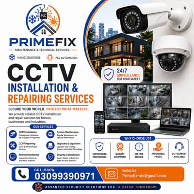CCTV Camera Installation / CCTV System Troubleshooting /Repairing