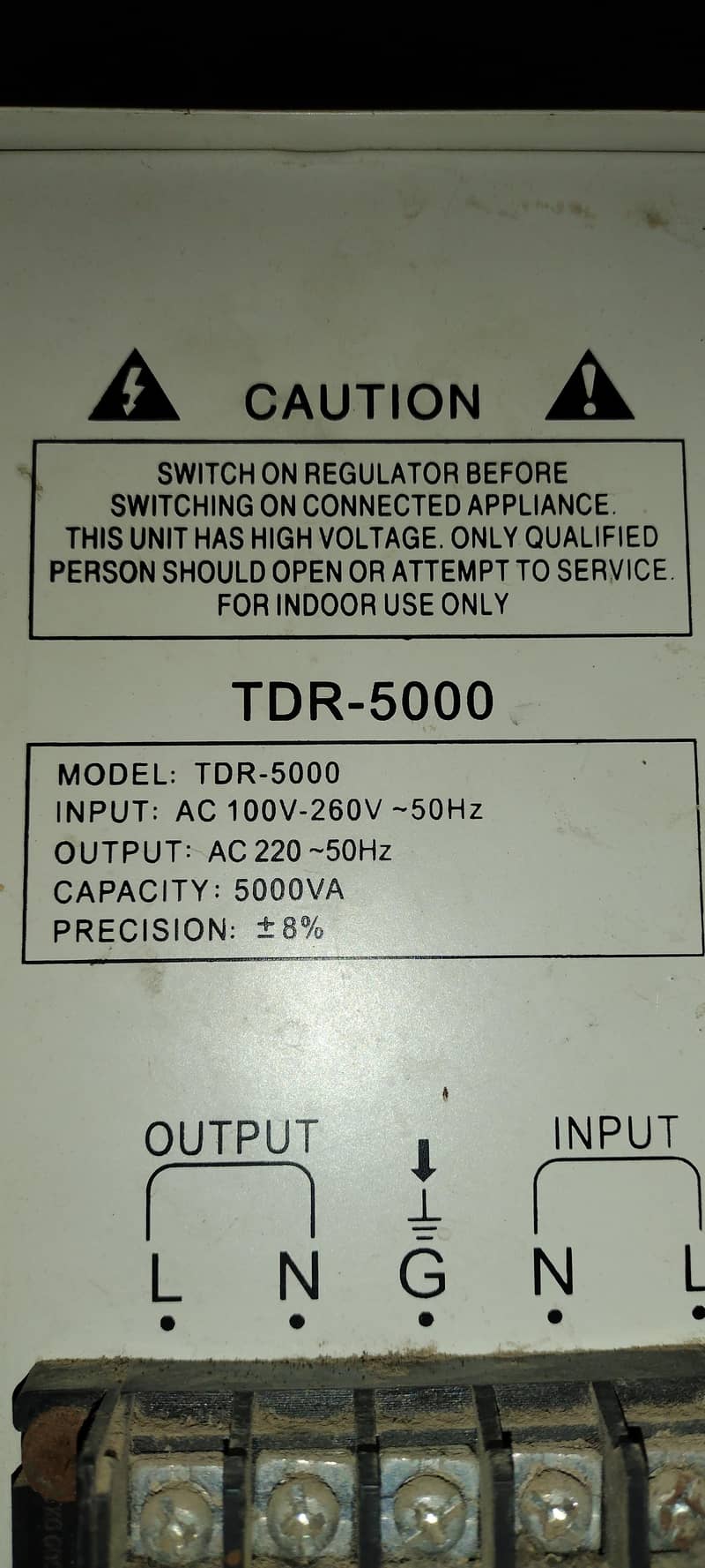 TDR-5000 5KVA STABILIZER AUTOMATIC 5