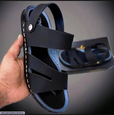 Men's Black Stylish Synthetic Leather Sandals (Sizes 6-11)