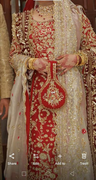 Heavy Bridal Lehanga with heavy double dupattas