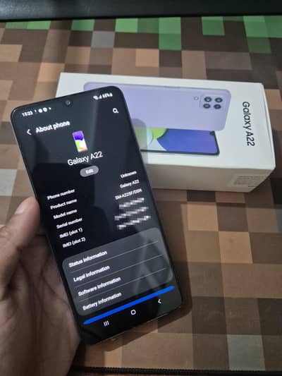 Samsung Galaxy A22 – Violet | 128GB | 4GB RAM | PTA Approved