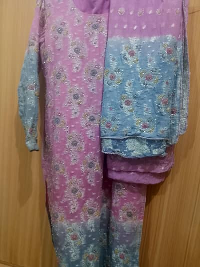 pure shaffon banarsi dress