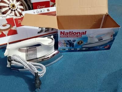 National Deluxe Automatic Iron RJ-1824 | 1100W | Teflon Coating | New