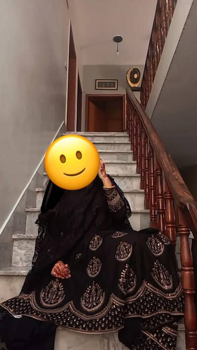 Black Printed 3-Piece Suit — Without Dupatta