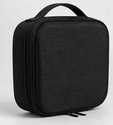 Makeup Bag with LED Mirror & Brush Set