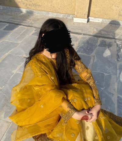 Beautiful Mustard/mehndi/yellow maxi