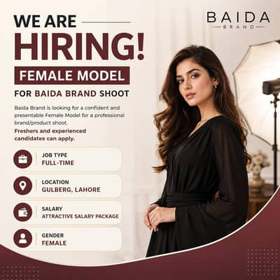 Female Brand Shoot Staff Required In Lahore