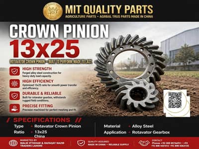 Rotavator crown pinion