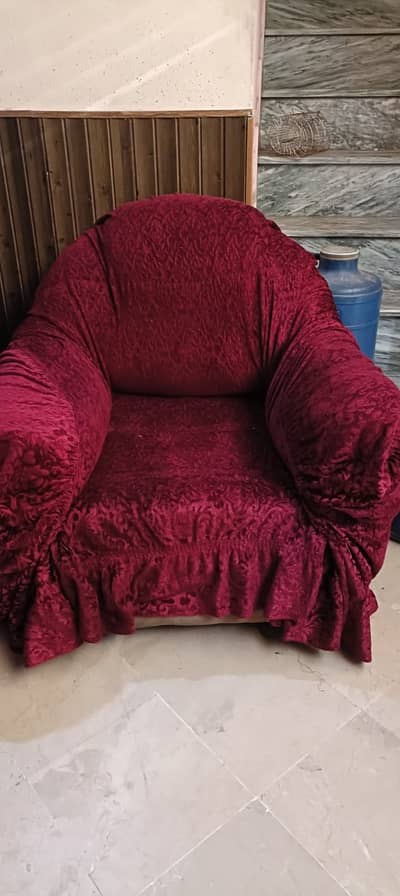 6 seater sofa set with covers for sale