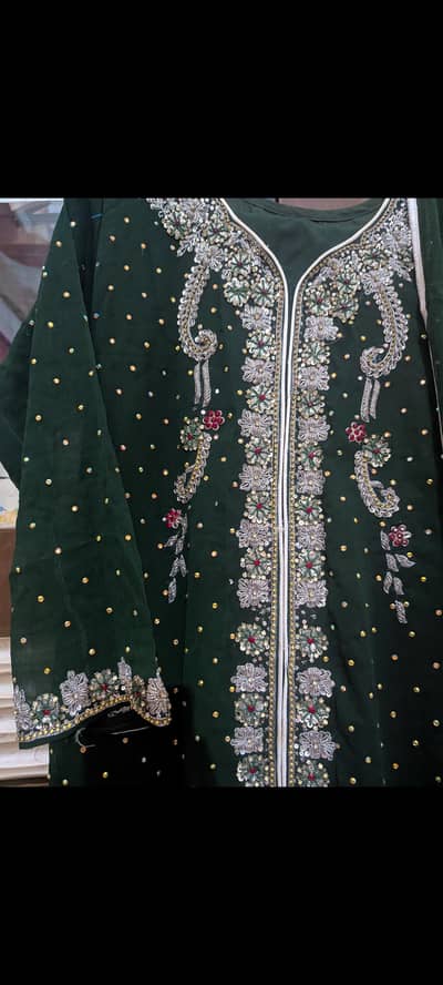 3pc chiffon embroidered stitched dress
