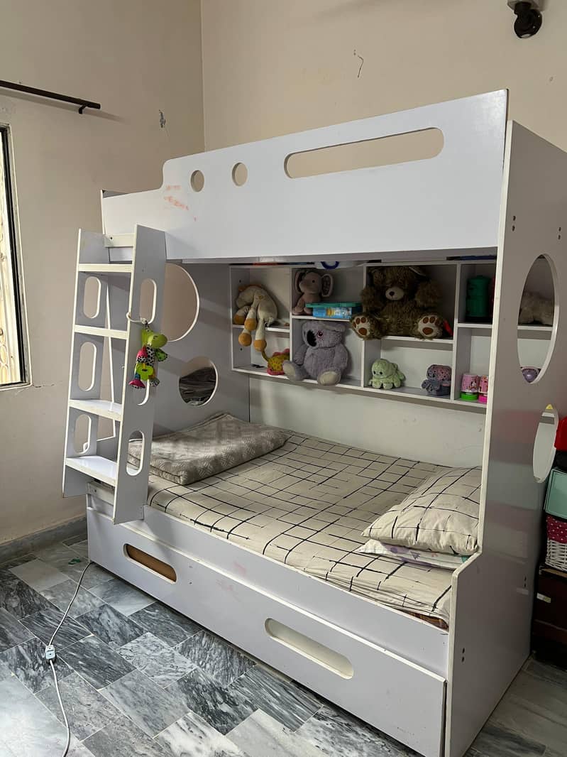 Bunk bed with storage rack 3