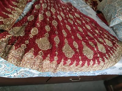 mehroon color pure shifoon handmade lehnga
