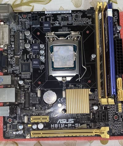 Asus H81 4th Gen Motherboard with intel core I7 4790 + 12 GB Ram DDR3